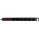 چند راهی 6 خانه ارت دار پارت الکتریک PE2253 Rack Mount با کابل 1/8 متری