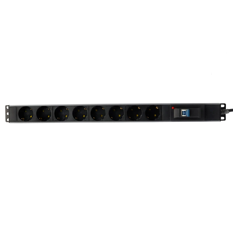 چند راهی 8 خانه ارت دار پارت الکتریک PE2266 Rack Mount با کابل 1/8 متری