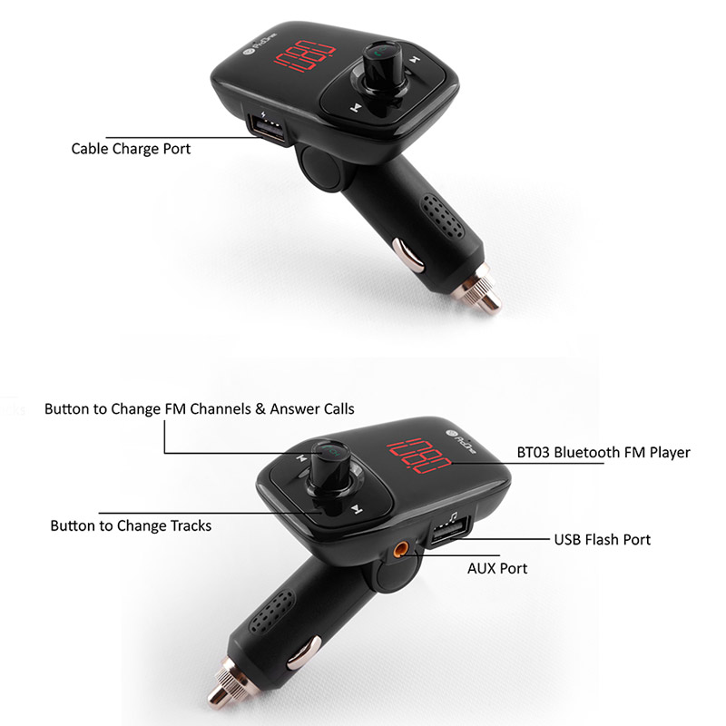 FM Player بلوتوثی + شارژر فندکی ProOne BT03