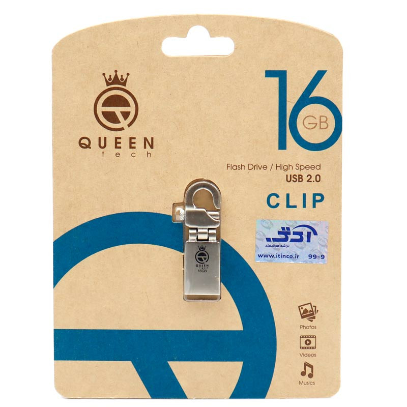 فلش ۱۶ گیگ کوئین تک QUEEN TECH CLIP