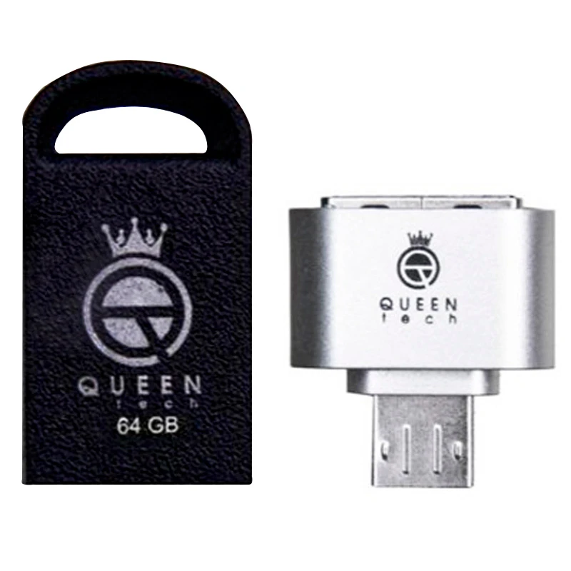 فلش 64 گیگ کوئین تک QUEEN TECH Fact Plus + تبدیل OTG