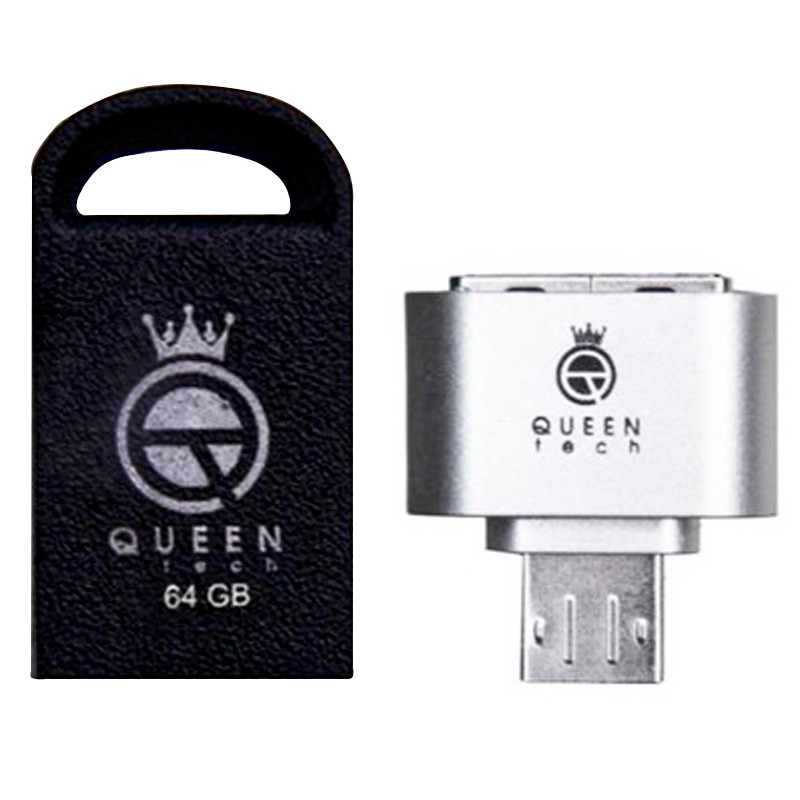 فلش 64 گیگ کوئین تک QUEEN TECH Fact Plus + تبدیل OTG