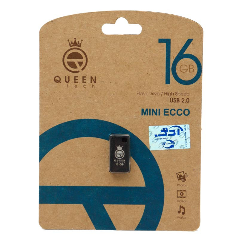 فلش 16 گیگ کوئین تک QUEEN TECH Mini Ecco