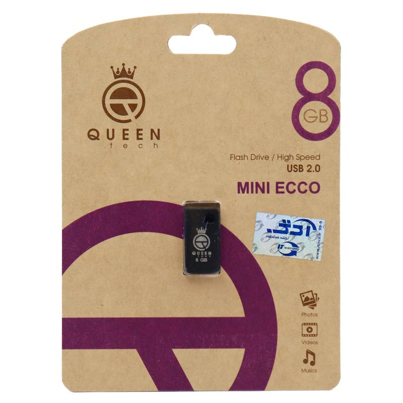 فلش 8 گیگ کوئین تک QUEEN TECH Mini Ecco