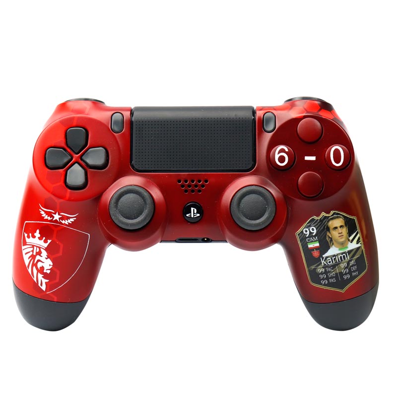 دسته بازی بی سیم SONY PlayStation 4 DualShock 4 High Copy طرح علی کریمی زرشکی کد 2