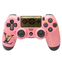 دسته بازی بی سیم SONY PlayStation 4 DualShock 4 High Copy طرح LV صورتی کد 2
