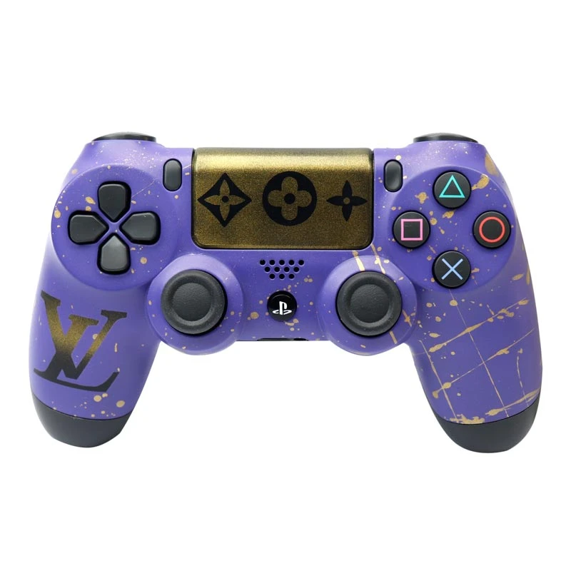 دسته بازی بی سیم SONY PlayStation 4 DualShock 4 High Copy طرح LV بنفش کد 1