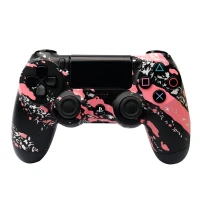 دسته بازی بی سیم SONY PlayStation 4 DualShock 4 High Copy طرح صورتی خالدار کد 1