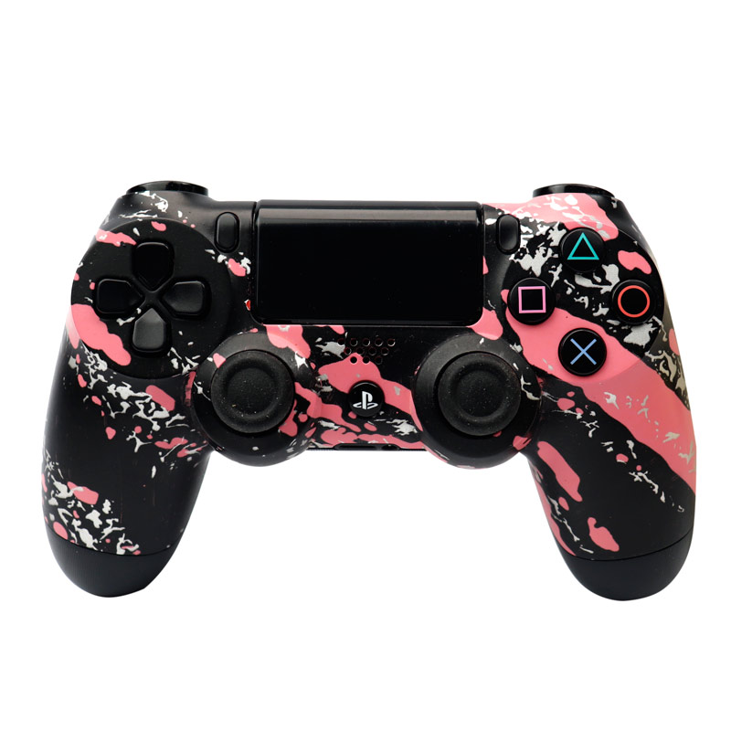 دسته بازی بی سیم SONY PlayStation 4 DualShock 4 High Copy طرح صورتی خالدار کد 1