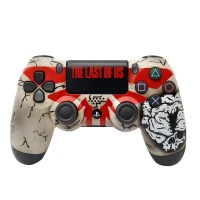 دسته بازی بی سیم SONY PlayStation 4 DualShock 4 High Copy طرح The Last OF Us 2 قرمز کد 2