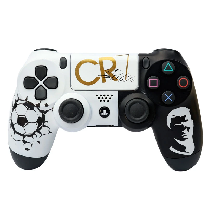 دسته بازی بی سیم SONY PlayStation 4 DualShock 4 High Copy طرح CR7 سفید
