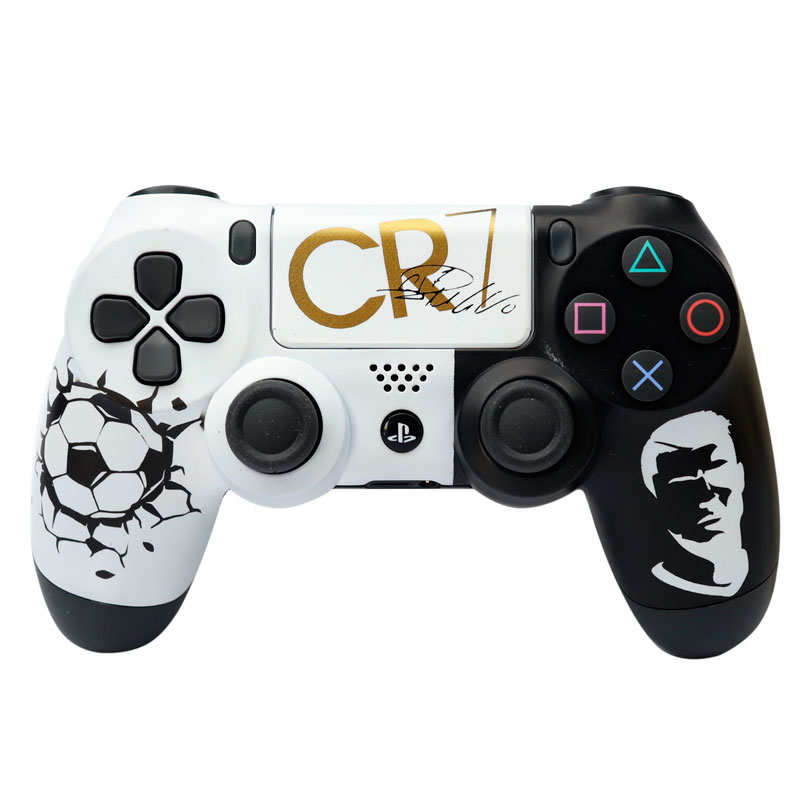 دسته بازی بی سیم SONY PlayStation 4 DualShock 4 High Copy طرح CR7 سفید