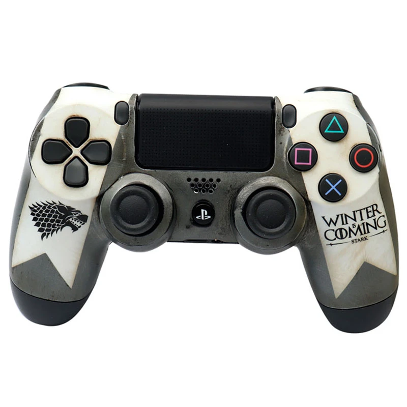 دسته بازی بی سیم SONY PlayStation 4 DualShock 4 High Copy طرح G.O.T سفید کد 1