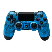 دسته بازی بی سیم SONY PlayStation 4 DualShock 4 High Copy آبی طرحدار کد 1