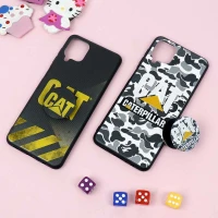قاب فانتزی برجسته + پاپ سوکت طرح CAT سامسونگ A12 سری D