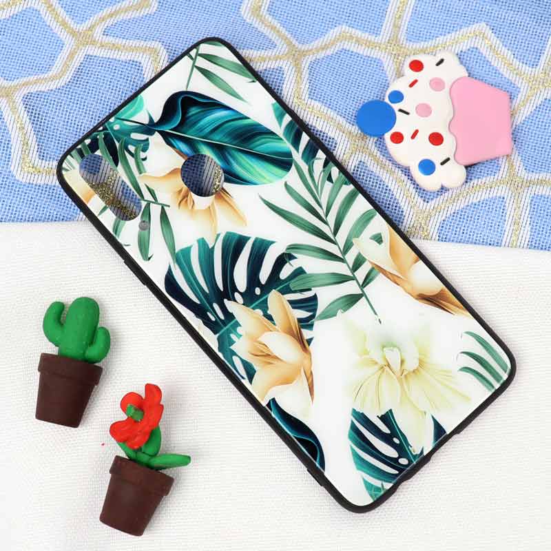 قاب پشت گلسی طرح برگ Samsung A20s