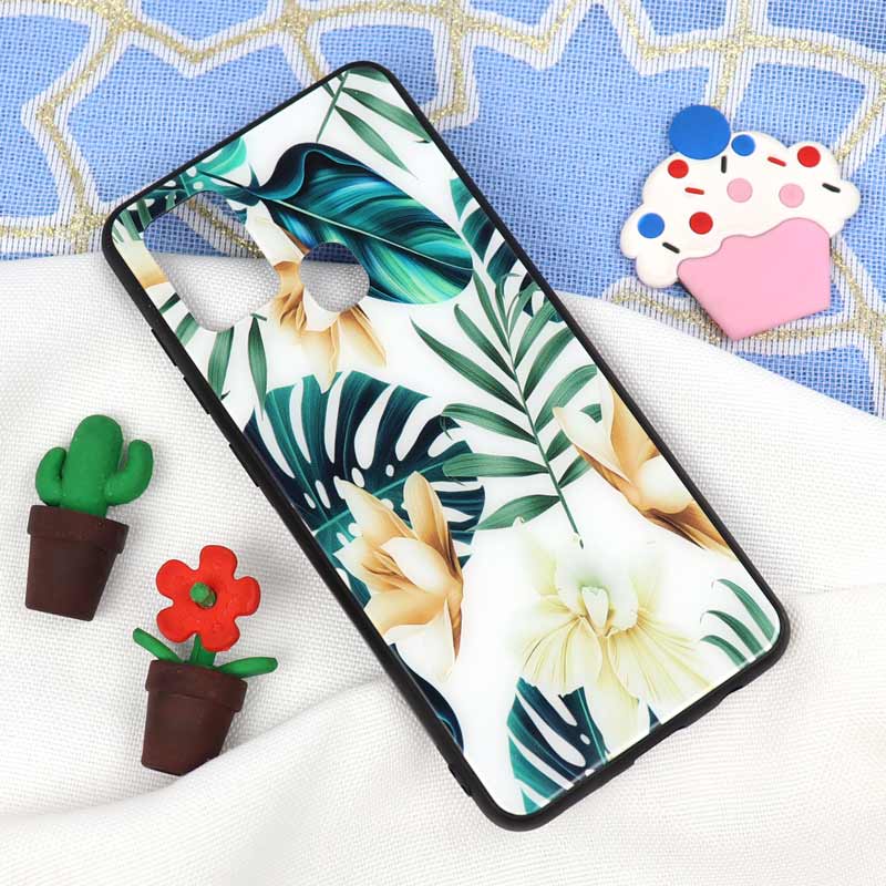 قاب پشت گلسی طرح برگ Samsung A21s