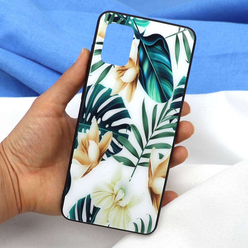 قاب پشت گلسی طرح برگ Samsung A31