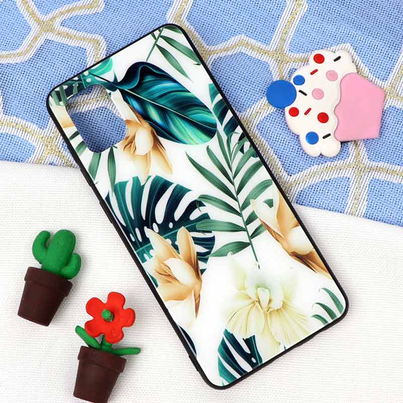 قاب پشت گلسی طرح برگ Samsung A31