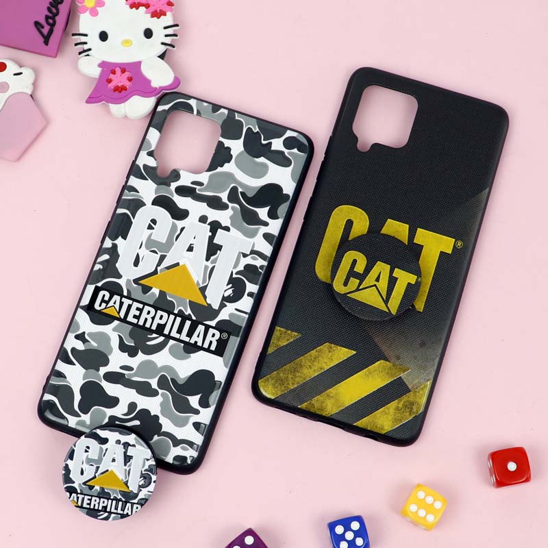 قاب فانتزی برجسته + پاپ سوکت طرح CAT سامسونگ Samsung Galaxy A42 5G سری D