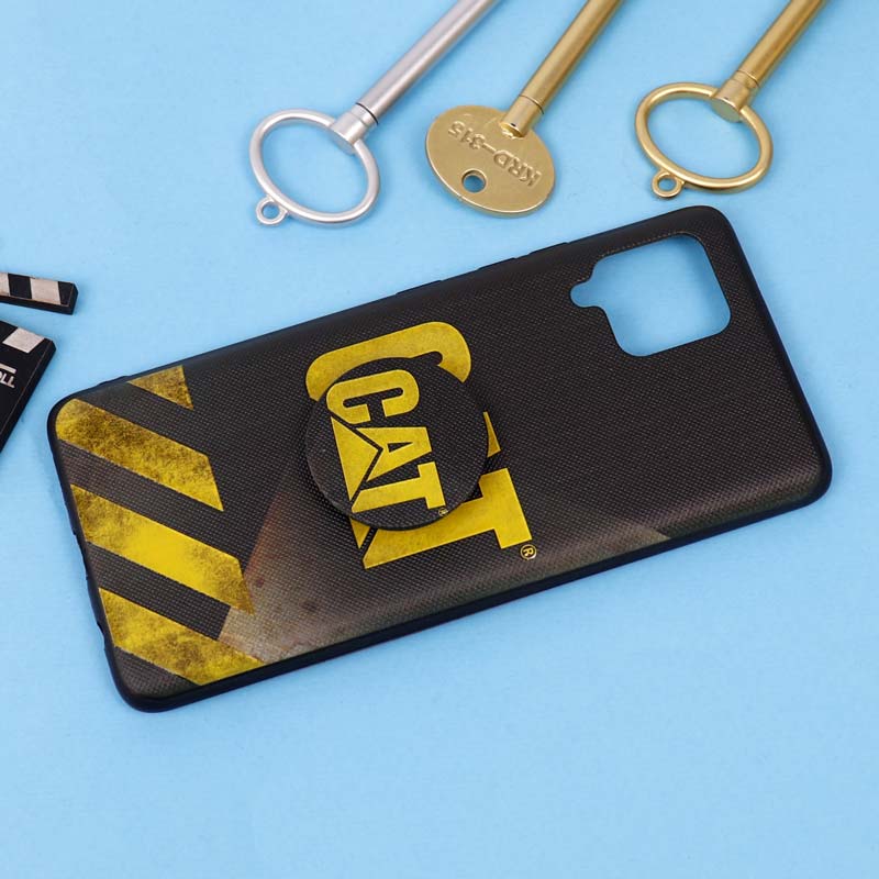قاب فانتزی برجسته + پاپ سوکت طرح CAT سامسونگ Samsung Galaxy A42 5G سری D