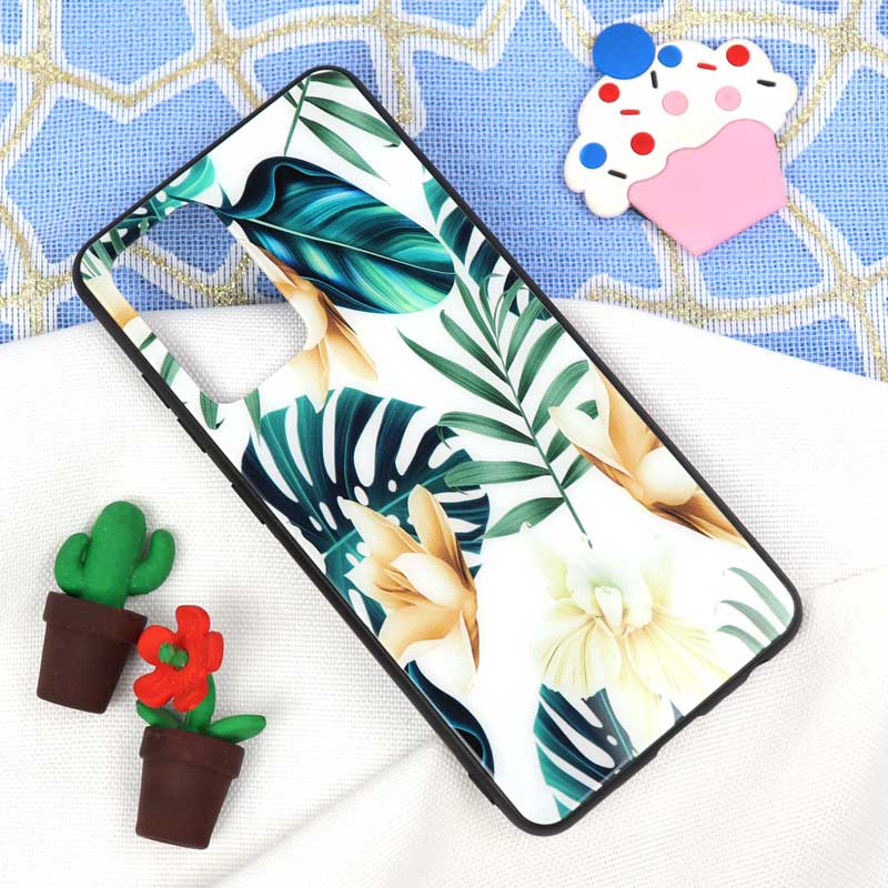 قاب پشت گلسی طرح برگ Samsung A52