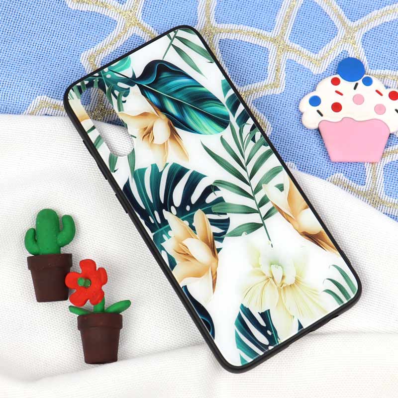 قاب پشت گلسی طرح برگ Samsung A70