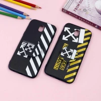 قاب فانتزی برجسته + پاپ سوکت طرح Off White سامسونگ J5 Pro سری D