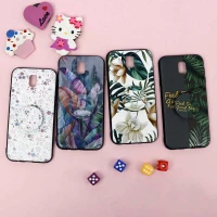 قاب فانتزی برجسته + پاپ سوکت طرح گل سامسونگ J7 Pro سری D