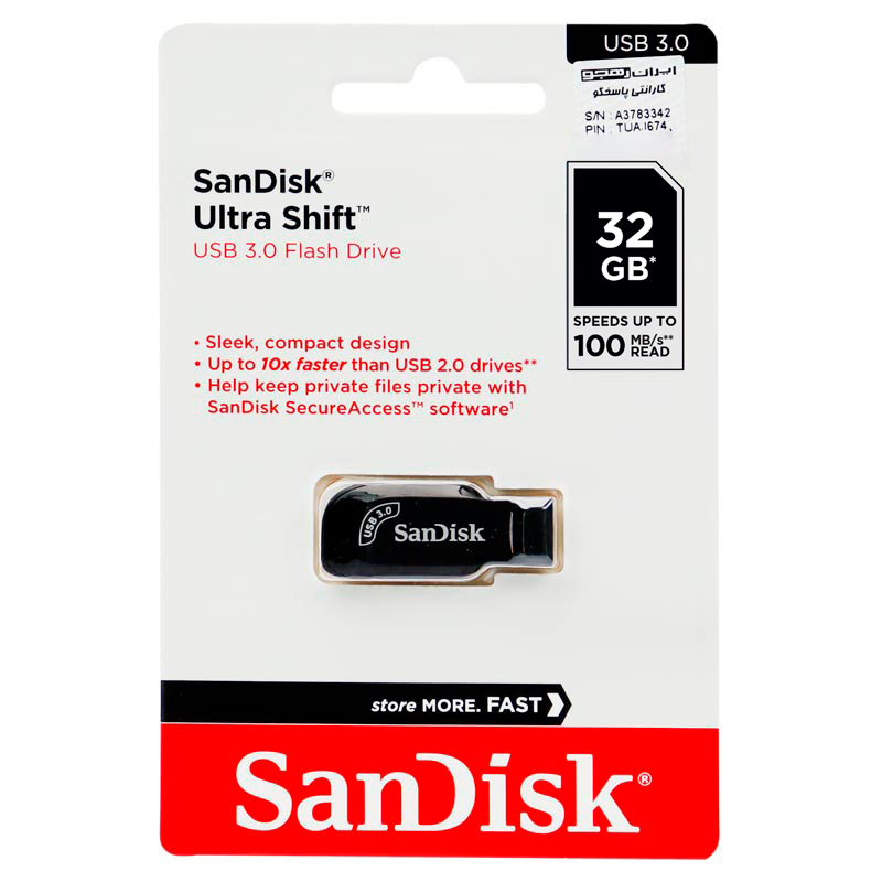 فلش 32 گیگ سن دیسک Sandisk Ultra Shift USB3.0