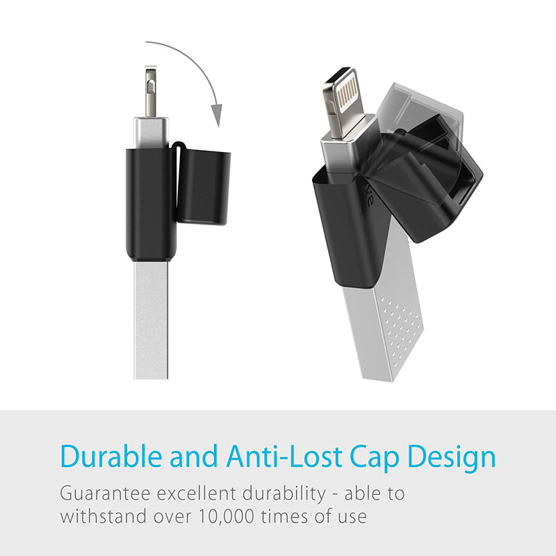 فلش ۶۴ گیگ سیلیکون پاور Silicon Power Dual Z50 2in1 OTG Lightning USB3.1