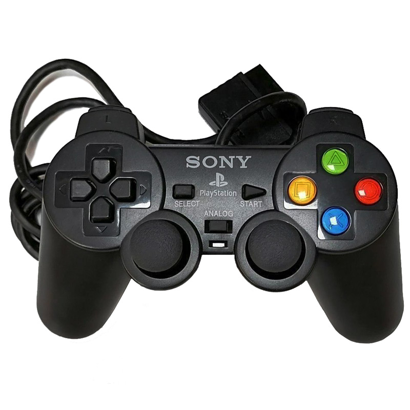 دسته بازی تک شوکدار Sony PS2 دکمه رنگی
