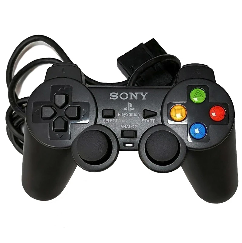 دسته بازی تک شوکدار Sony PS2 دکمه رنگی