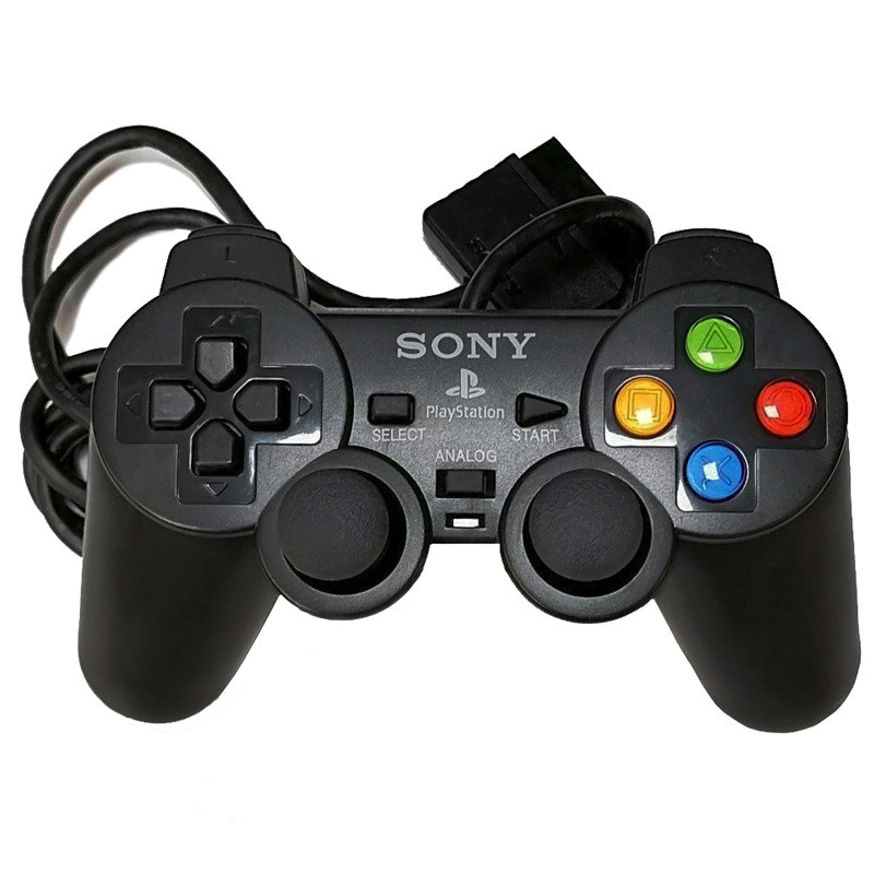 دسته بازی تک شوکدار Sony PS2 دکمه رنگی