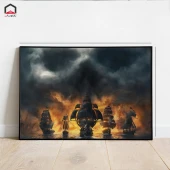 تابلو شاسی 20*15 Skull And Bones