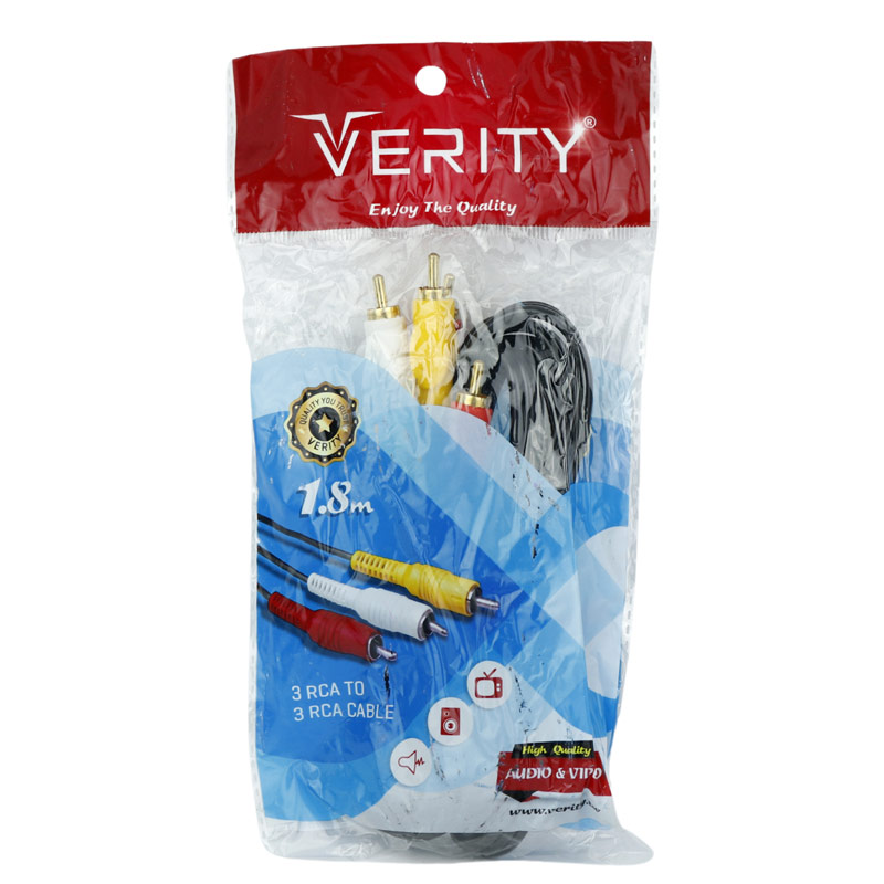 کابل 3 به 3 Verity 1.8m AV