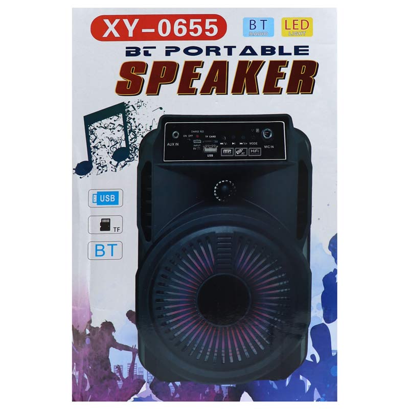 اسپیکر چمدانی بلوتوثی رم و فلش خور XY-0655