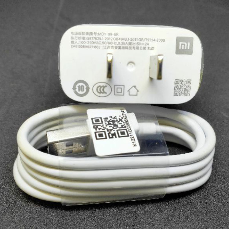 شارژر دیواری فست شارژ Xiaomi MDY-10-EC QC3 PD 3A 18W سرجعبه + کابل Type-C و تبدیل دو به دو