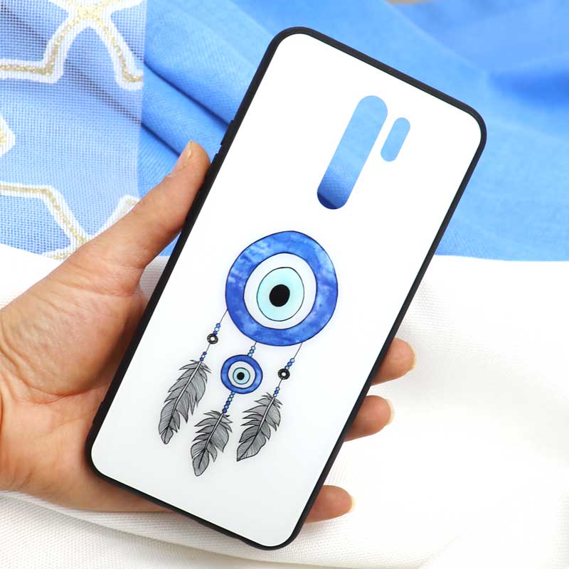 قاب پشت گلسی طرح چشم و نظر Xiaomi Redmi 9