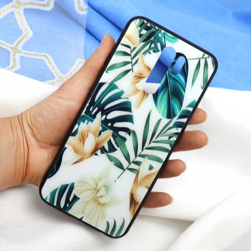 قاب پشت گلسی طرح برگ Xiaomi Redmi 9