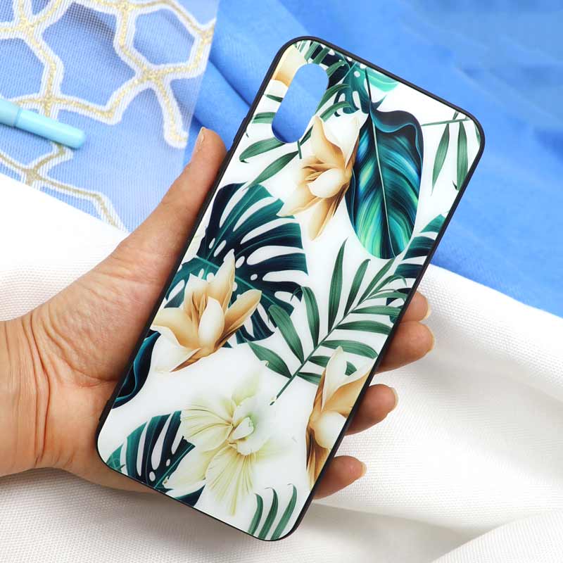 قاب پشت گلسی طرح برگ Xiaomi Redmi 9A