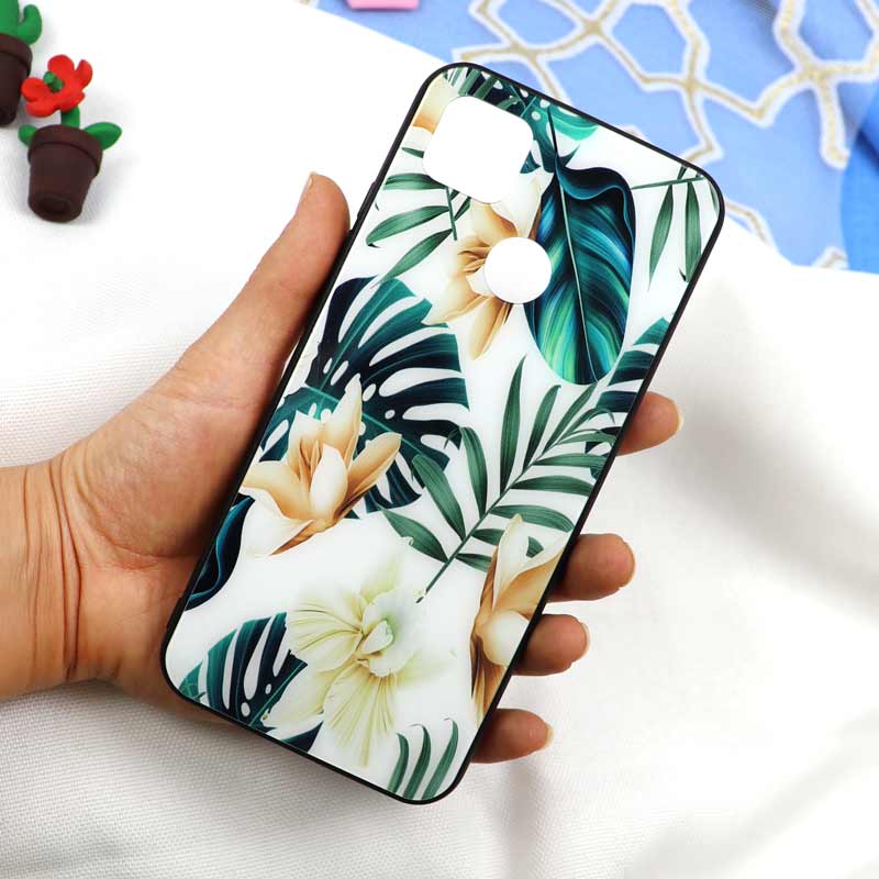 قاب پشت گلسی طرح برگ Xiaomi Redmi 9C