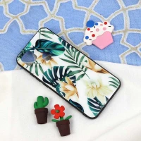 قاب پشت گلسی طرح برگ Xiaomi Redmi 9C