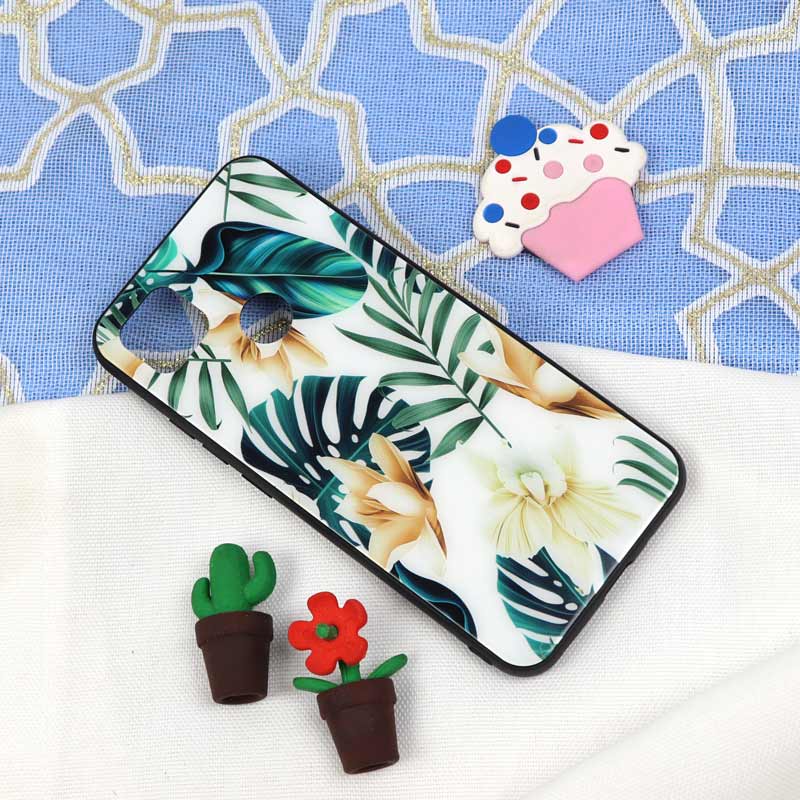 قاب پشت گلسی طرح برگ Xiaomi Redmi 9C