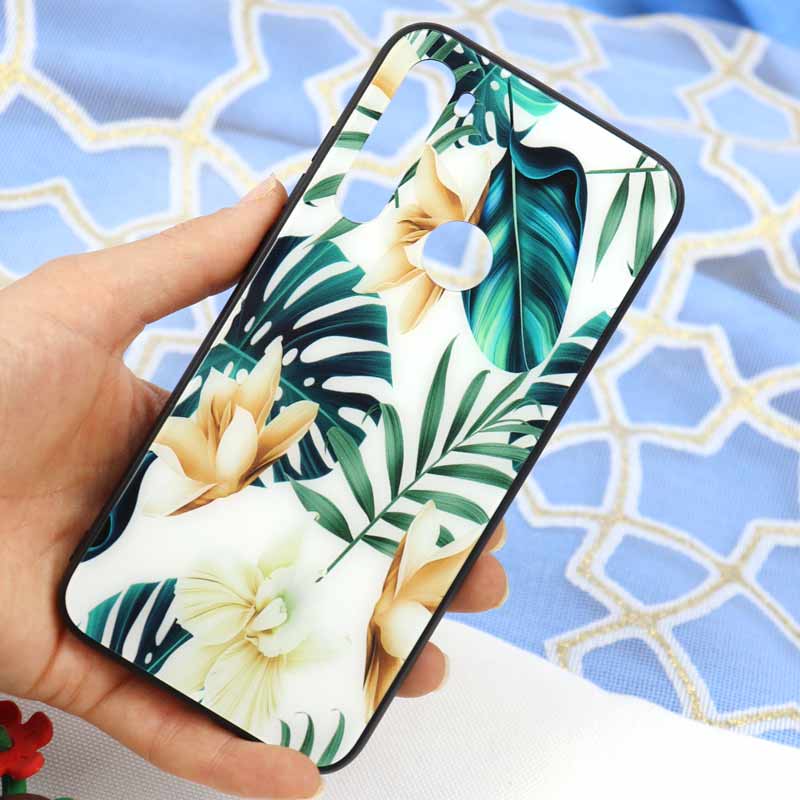 قاب پشت گلسی طرح برگ Xiaomi Redmi Note 8