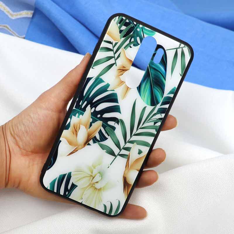 قاب پشت گلسی طرح برگ Xiaomi Redmi Note 8 Pro