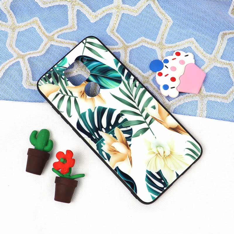 قاب پشت گلسی طرح برگ Xiaomi Redmi Note 9