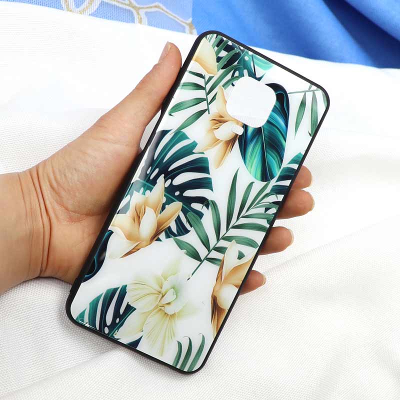 قاب پشت گلسی طرح برگ Xiaomi Redmi Note 9 Pro