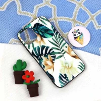 قاب پشت گلسی طرح برگ iPhone 12 Mini