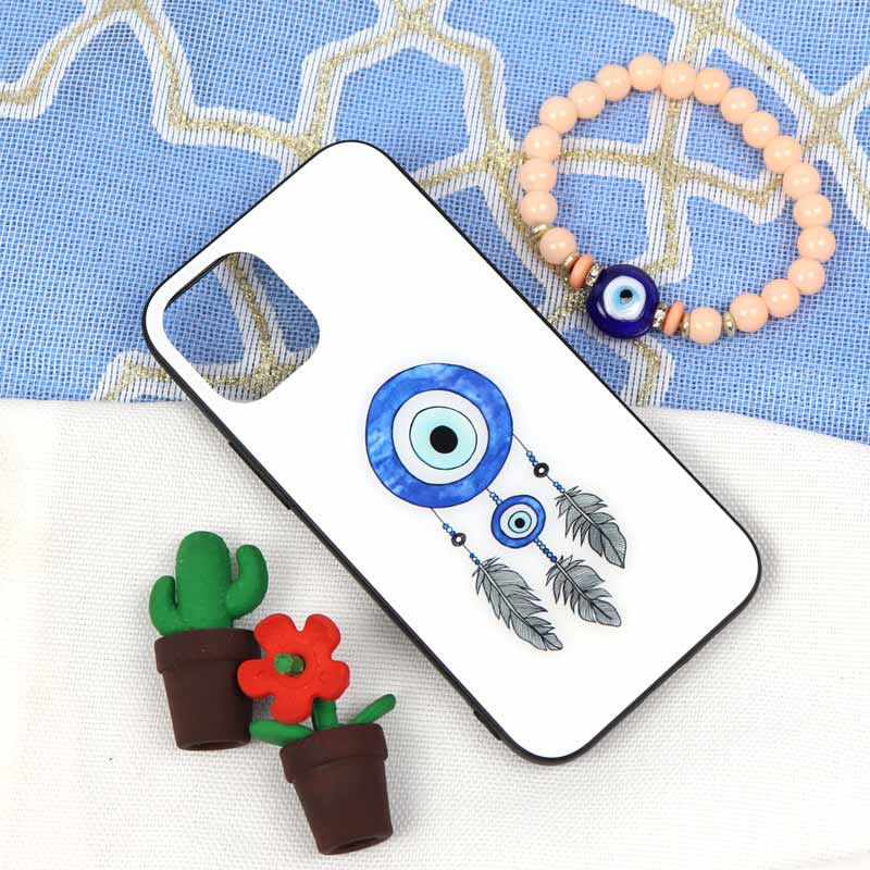 قاب پشت گلسی طرح چشم و نظر iPhone 12 Mini